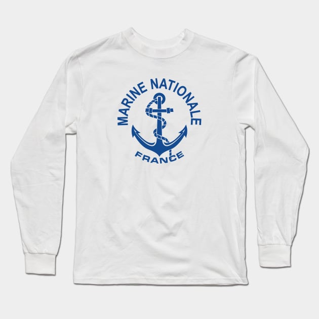 MARINE NATIONALE FRANCE Long Sleeve T-Shirt by BUNNY ROBBER GRPC